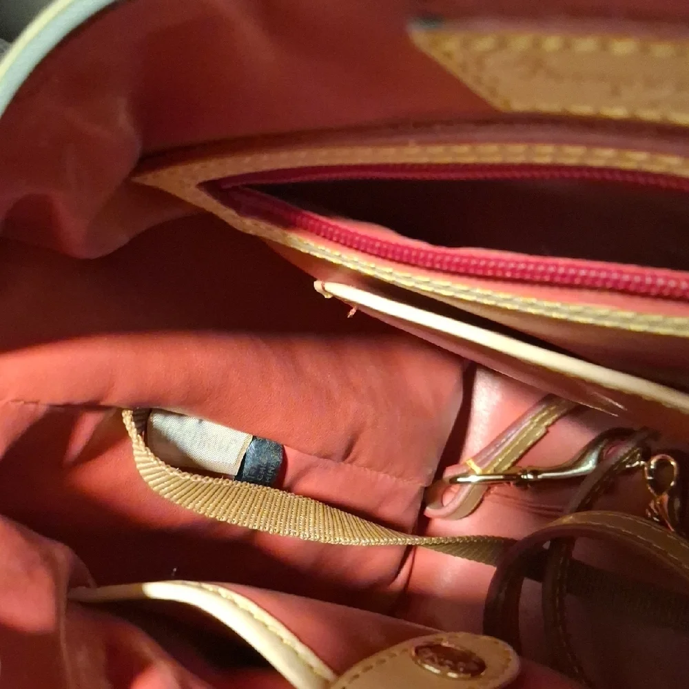 Dooney & Bourke Chocolate and Caramel Duffel Bag - Picture 5 of 6